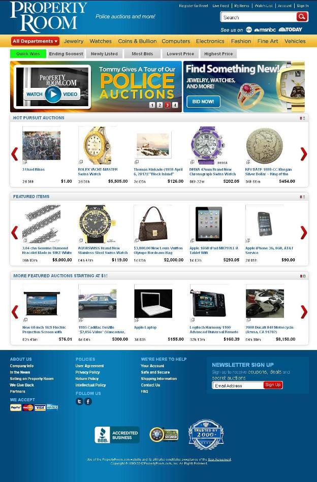 PropertyRoom.com homepage